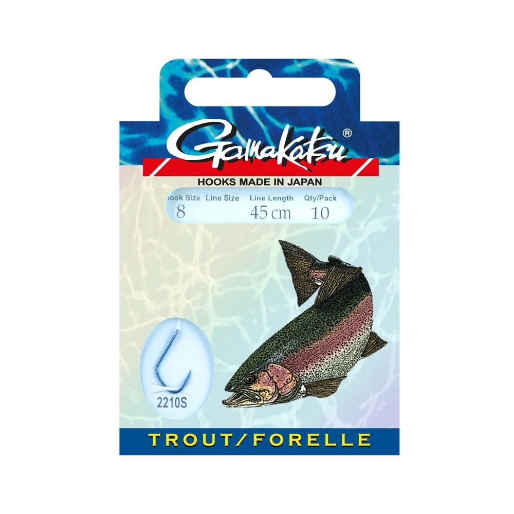 Gamakatsu Onderlijnen Forel Haak 2210S 45cm (10 Pcs) 3 Gamakatsu Onderlijnen Forel Haak 2210S 45cm (10 Pcs)