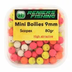 Reniers Fishing Flavoured Pre-Drilled Mini Boilies 9mm (80gr) -Goedkope Hengels winkel reniers fishing flavoured pre drilled mini boilies 3