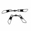 Spro Black Double Safety-Snap Barrel Swivel (10 Pcs)